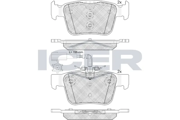 Fren Disk Balata Arka Alfa Romeo Stelvio (630)(2017->)  AYD 60961A