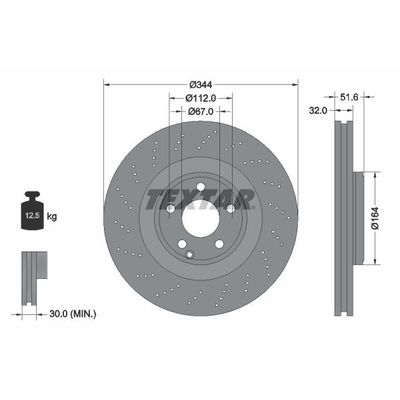 Fren Disk Ayna Ön Sağ ve Sol TEXTAR 92289905
