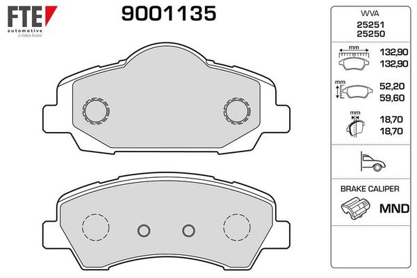 Fren Disk Balata Ön Citroen Jumper Kamyonet (06.2014->)  FTE 9001135