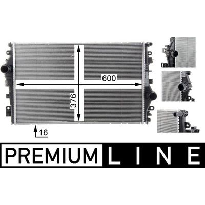 Su Radyatörü  Alfa Romeo Giulia (952)(2016->)  MAHLE CR 1658 000P