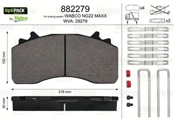 Fren Disk Balata Arka VALEO 882279  81508206065 81508206066 81508205112 6403229242 6403229302 6403229332 81508205108