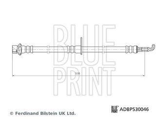 Fren Hortumu Arka Sağ BLUE PRINT ADBP530046  9094702H69 90947-02H69 90947T2166 90947-T2166 90947W2068 90947-W2068