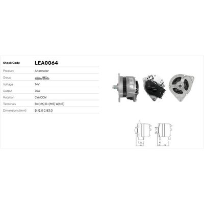 Alternatör  LUCAS ELEKTRIK LEA0064