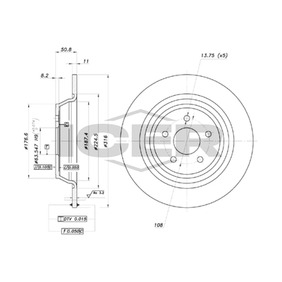 Fren Disk Ayna Arka Sağ ve Sol MARGO 2210056