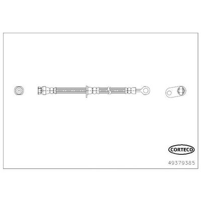 Fren Hortumu Ön Sağ veya Sol Citroen C-ZERO (08.2010->)  CAVO C901 725A