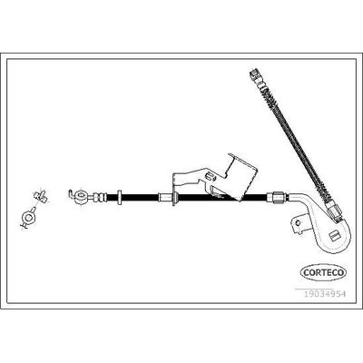 Fren Hortumu Ön Sağ Citroen C6 (09.2005->)  CORTECO 19034954