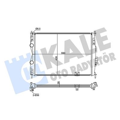 Su Radyatörü  Volkswagen T4 Transporter Kamyonet Çift Kabin Syncro (08.1992->2003)  KALE 348045