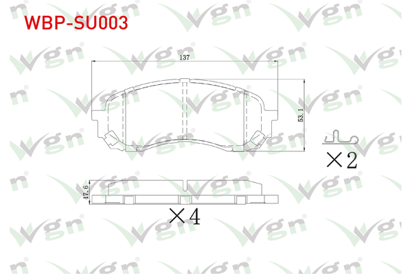 Fren Disk Balata Ön WGN WBP-SU003
