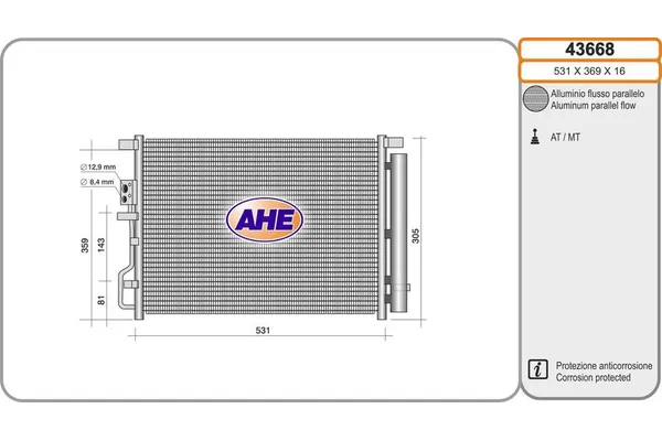 Klima Radyatörü  Hyundai Tucson (TL)(09.2015->)  MOBIS 97606D7050