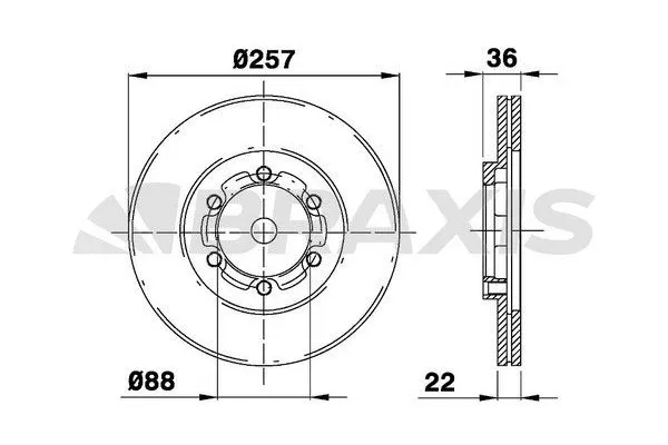 Fren Disk Ayna Ön Sağ ve Sol BRAXIS AE0478