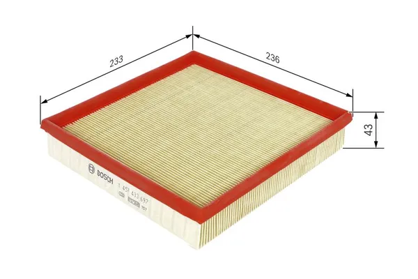 Hava Filtresi  BMW 3 Serisi Sedan (E36)(1990->)  BOSCH 1 457 433 697