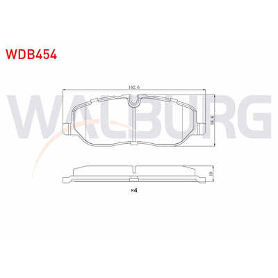 Fren Disk Balata Ön WALBURG WDB454