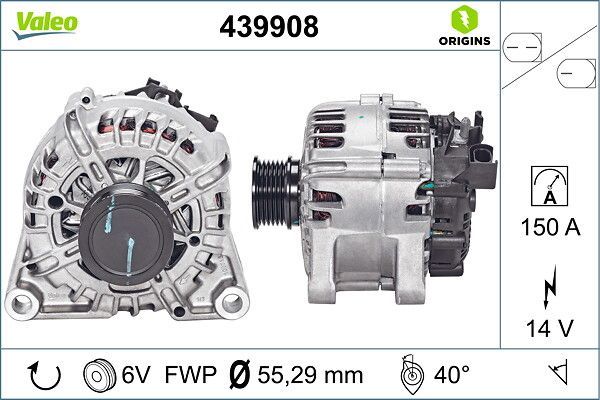 Alternatör  VALEO 439908