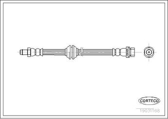 Fren Hortumu Arka Sağ veya Sol CORTECO 19031168  19031168 1124059 98AG2282DA