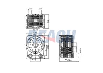 Motor Yağ Soğutucu  FITPART FIT04010034W  38117021A 38117021B 38117021C 38117021D 038117021A 038117021B 038117021C 038117021D 38117021E 038117021E MN980131 MN980417 MN980426