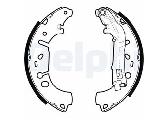 Fren Pabuçlu Balata Arka DELPHI LS1981  1605459 6001073074 77363858 77364264 77365863 77366797