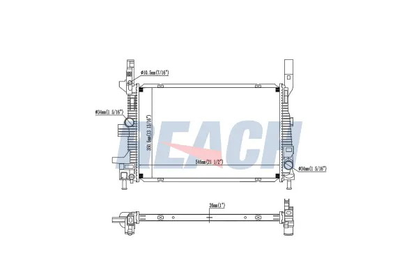 Su Radyatörü  Ford Transit Connect (CHC)(2013->)  VEKA 16-3227