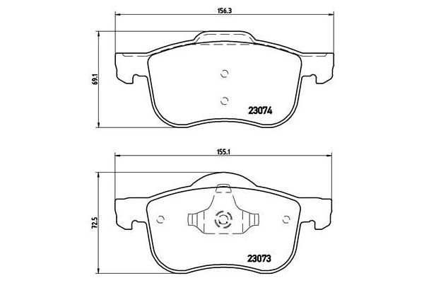 Fren Disk Balata Ön Volvo S60 Sedan (08.2000->)  BREMBO P 86 016