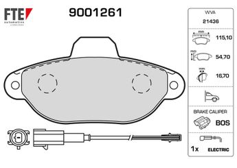 Fren Disk Balata Ön FTE 9001261  77364635 6001073453 77365191 77365306 77365816 1559698 1669578 1675620 9S512K021BA 9S51-2K021-BA 9S512K021BB 9S51-2K021-BB 9S512K021BC 9S51-2K021-BC