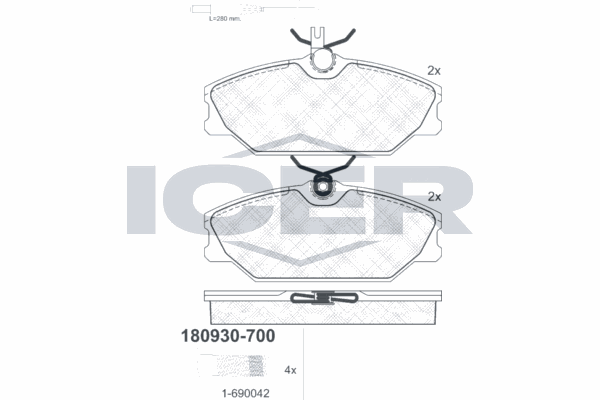 Fren Disk Balata Ön Renault Safrane (B54)(10.1994->)  MANDO MBF010643