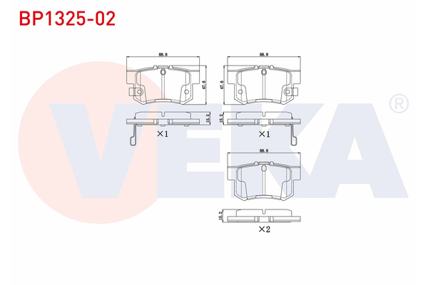 Fren Disk Balata Arka Honda Civic Coupe (EM2)(01.2001->)  VEKA BP1325-02