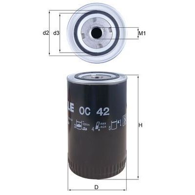 Yağ Filtresi Ön MAHLE OC 42