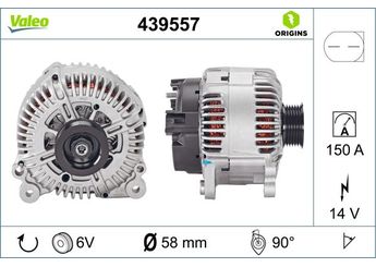 Alternatör  VALEO 439557  59903016D 59903016DX 059903016D 059903016DX