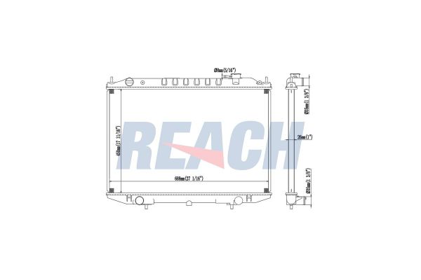 Su Radyatörü  Nissan Pickup (D22)(02.1998->)  ORİS BNI049016