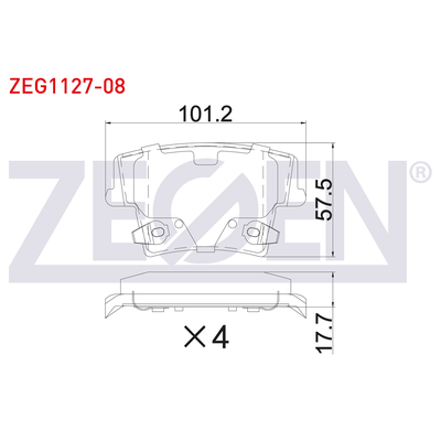 Fren Disk Balata Arka ZEGEN ZEG1127-08