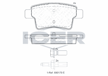 Fren Disk Balata Arka OTOZONE FDA4011-R  425416 425371 425432 1611141080 16111410 16 111 410 16 111 410 80 1647873780 4253.71 4254.16 4254.32 8660004489 86 60 004 489 8671019155 86 71 019 155