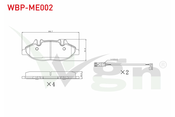 Fren Disk Balata Ön WGN WBP-ME002