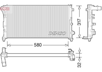 Su Radyatörü  DENSO DRM09089  DRM09089 51759807 51773195
