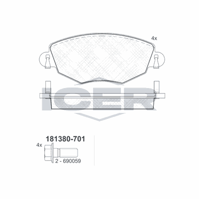 Fren Disk Balata Ön Jaguar X-Type Estate (01.2004->)  KALE BALATA 23279 185 14 ANS KD13