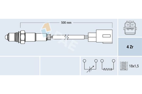 Oksijen (Lambda) Sensörü  Daihatsu Sirion (M3...)(2005->2013)  FAE 77767