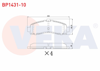 Fren Disk Balata Ön VEKA BP1431-10  