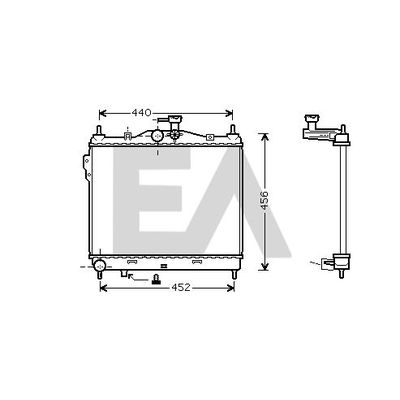 Su Radyatörü  Hyundai Getz (TB)(2002->)  VEKA 16-2201B