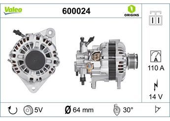 Alternatör  VALEO 600024  373004X503 373004X500 37300-4X500 373004X501 37300-4X501 37300-4X503