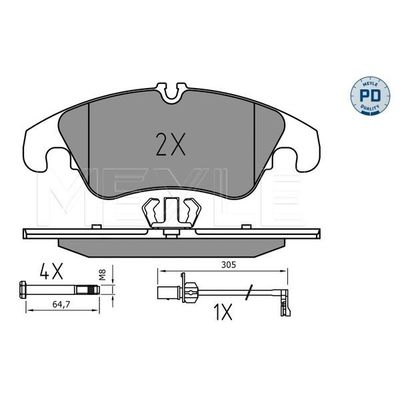 Fren Disk Balata Ön Ford Focus 3/4/5 Kapı (CB4)(2008->)  WALBURG WDB600/1