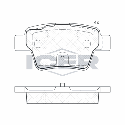 Fren Disk Balata Arka Peugeot 307 Break/ SW (S2)(06.2005->)  WONGA 271063
