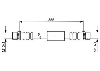 Fren Hortumu Arka Sağ veya Sol BOSCH 1 987 481 665  1987481665 1 987 481 665 4806H6 4806 H6 1401070480 K1401070480