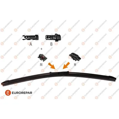 Silecek Süpürgesi Ön Muz Tip 530/475 mm - 21/19 inç Audi 100 Sedan (443)(08.1982->)  EUROREPAR 1635454780