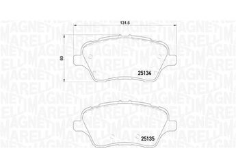 Fren Disk Balata Ön MAGNETI MARELLI 363700424151  1751951 1765066 1775672 1785193 1848532 1860476 2236050 AY112K021BA AY112K021BB AY112K021BC AY112K021BD AY112K021CA AY1Z2001B AY1Z2001D AY1Z2001E JY162K021AA ME8V5J2K021AB MEAY1J2K021AA MEMV5J2K021A2A