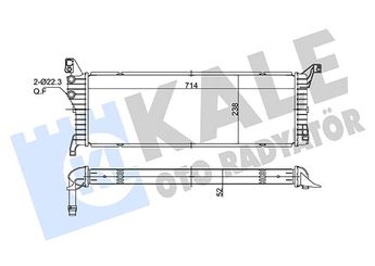 Su Radyatörü  KALE 362775  55703927 1300415 1300297 7E0121212 7E0121212B