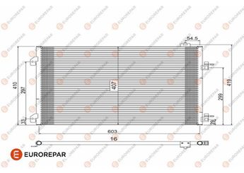 Klima Radyatörü  EUROREPAR 1610159180  1610159180 8200245598 8200742595