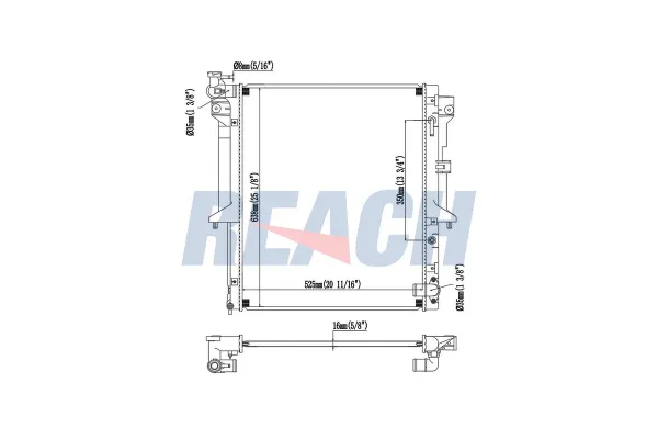 Su Radyatörü  Mitsubishi L200 (KA0/KB0)(2006->)  VEKA 16-3500B