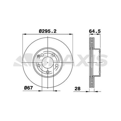 Fren Disk Ayna Ön Sağ ve Sol Mercedes SLC -Serisi Roadster (BM 172)(12.2015->)  BRAXIS AE0142