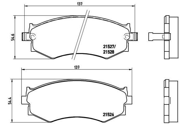 Fren Disk Balata Ön Nissan 200 SX (S13)(09.1988->)  BREMBO P 30 002