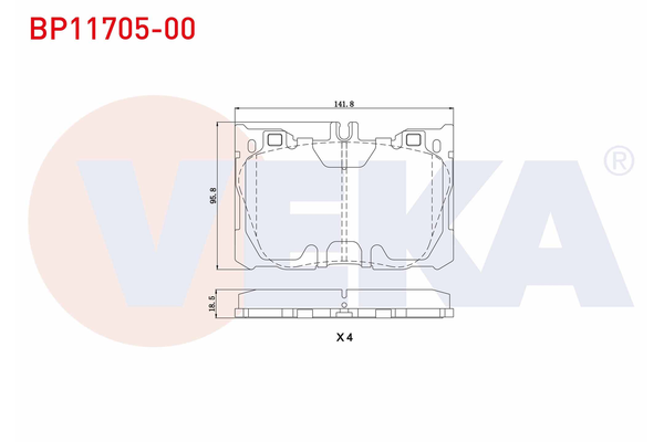 Fren Disk Balata Ön Mercedes E -Serisi Sedan (BM 213)(08.2016->)  VEKA BP11705-00