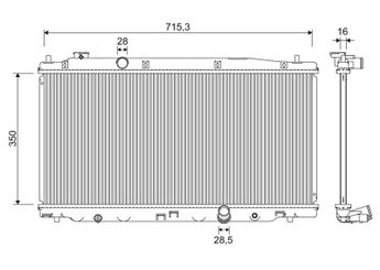 Su Radyatörü  VALEO 701352  8200245596 19010RB0E91 19010-RB0-E91
