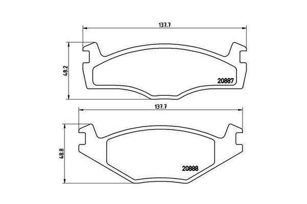 Fren Disk Balata Ön Volkswagen Scirocco II (533)(04.1981->1992)  MAGNETI MARELLI 363700485012